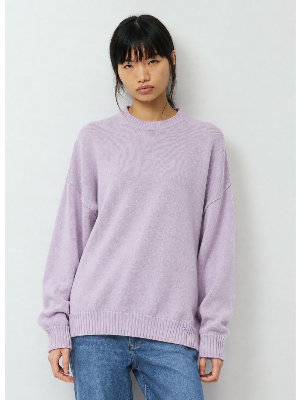 Aritzia Sunday Best Women’s S Lavender Cotton Cashmere Relaxed Crewneck Sweater